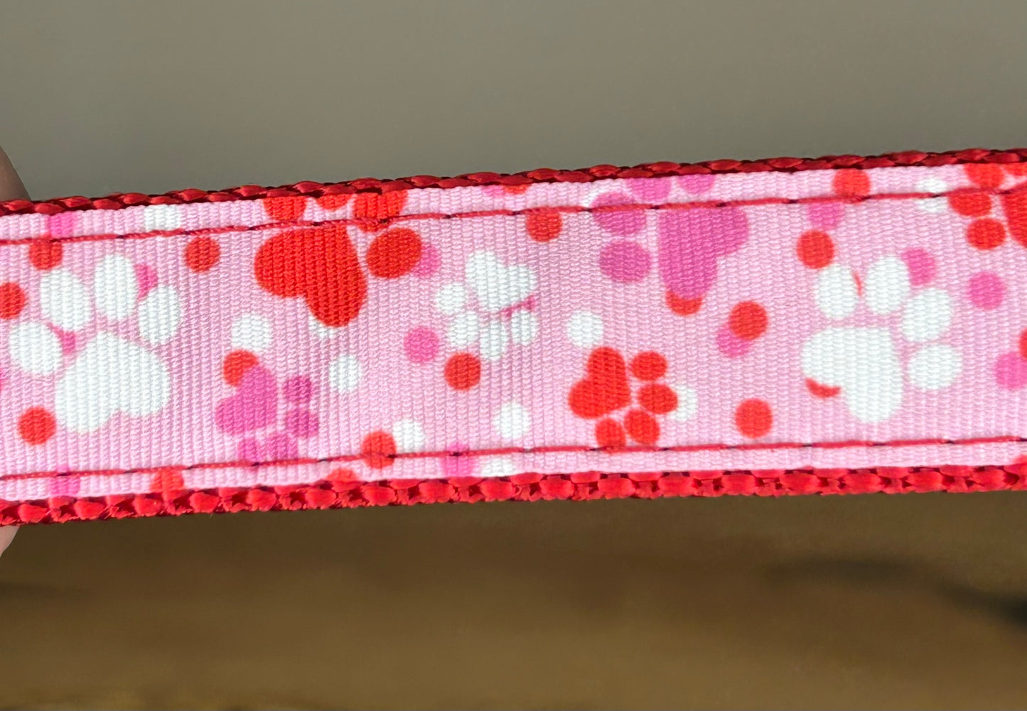 Pink Paws & Hearts Keychain / Handle