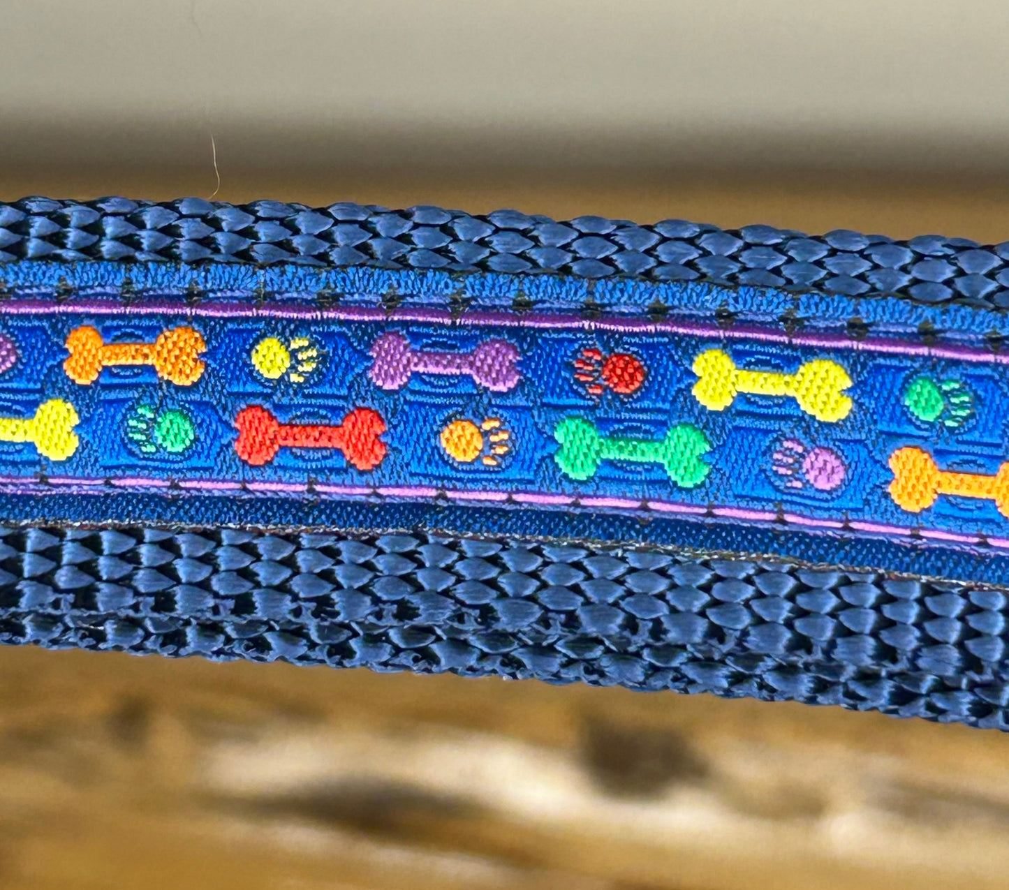 Dark Blue Puppy Bones Keychain / Handle