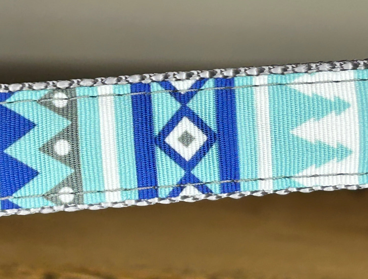 Blue Aztec Keychain / Handle