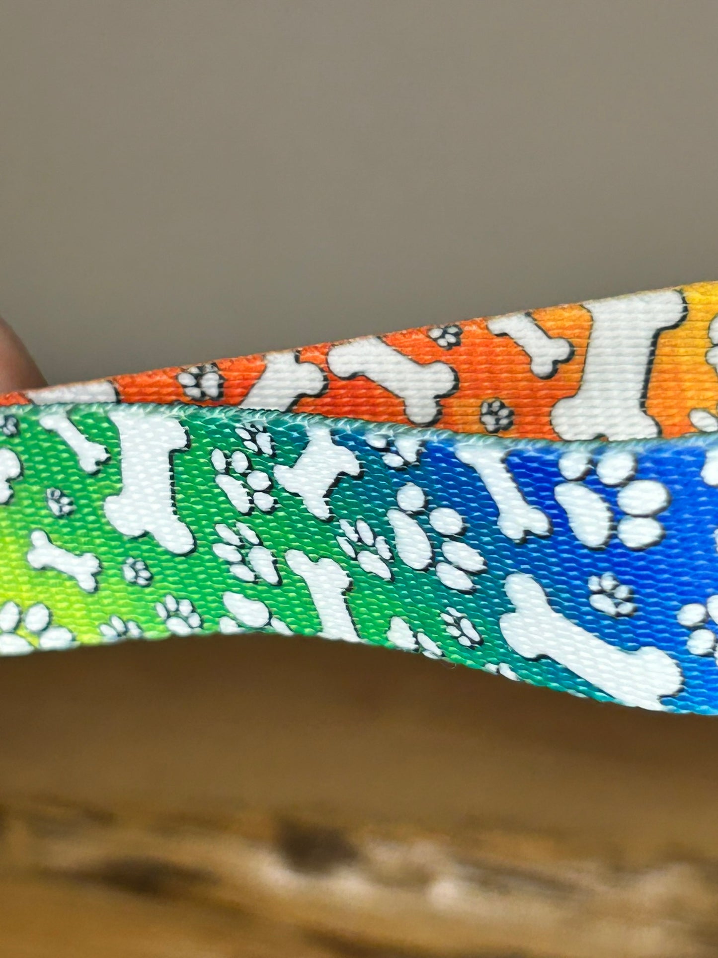 Rainbow Puppy Bones Keychain / Handle