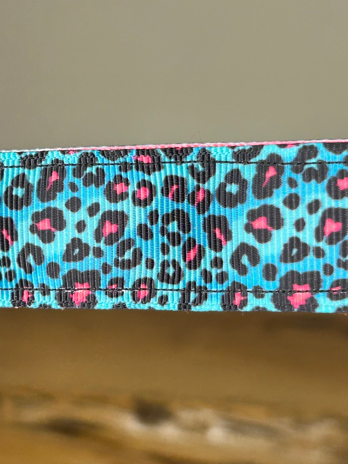 Blue Leopard Keychain / Handle