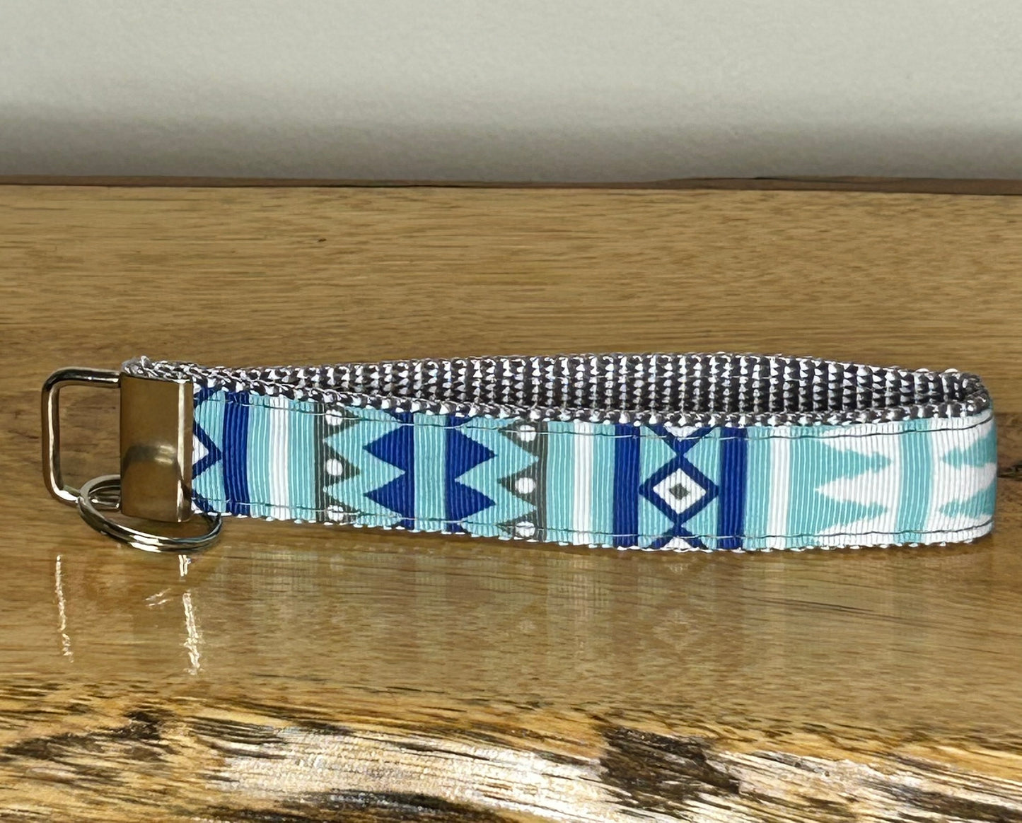 Blue Aztec Keychain / Handle