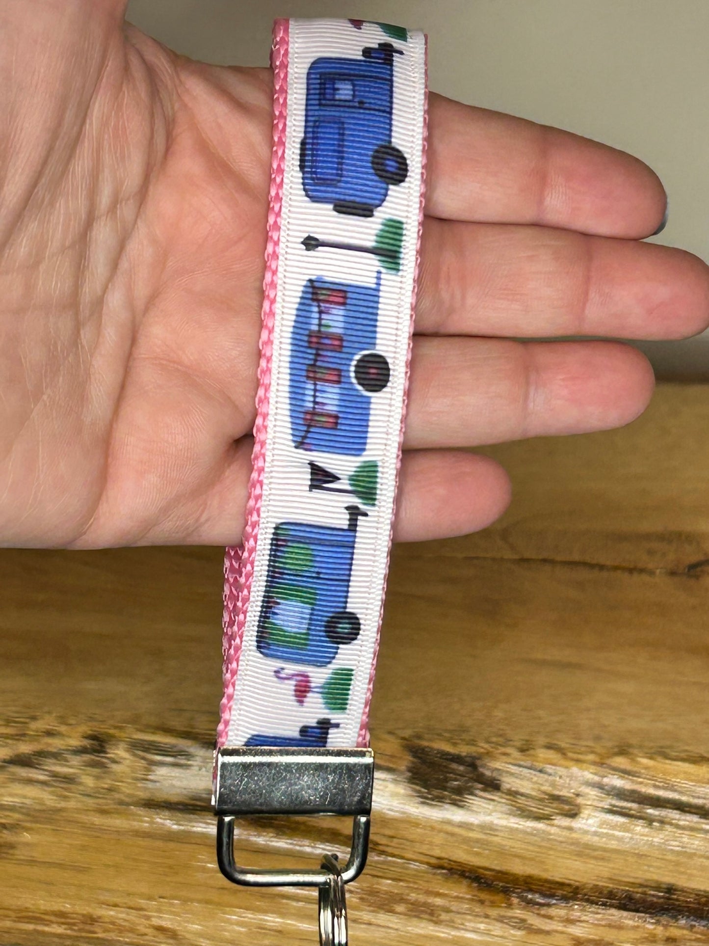 Happy Camper Keychain / Handle