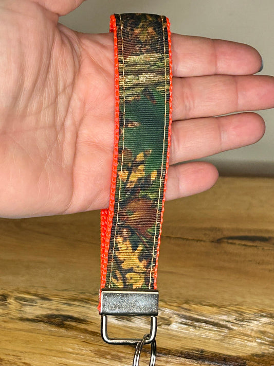 Camo & Orange Keychain / Handle