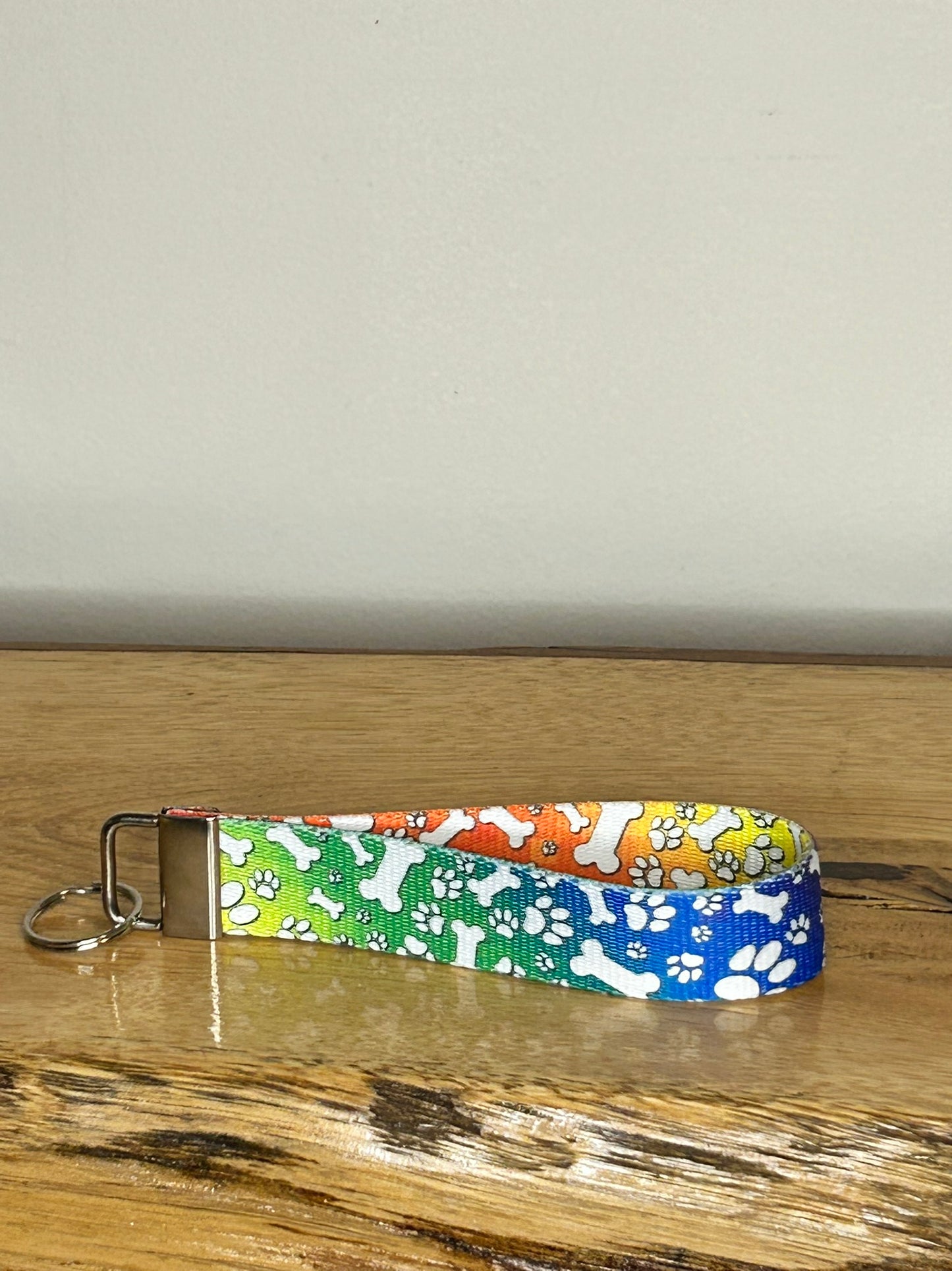Rainbow Puppy Bones Keychain / Handle