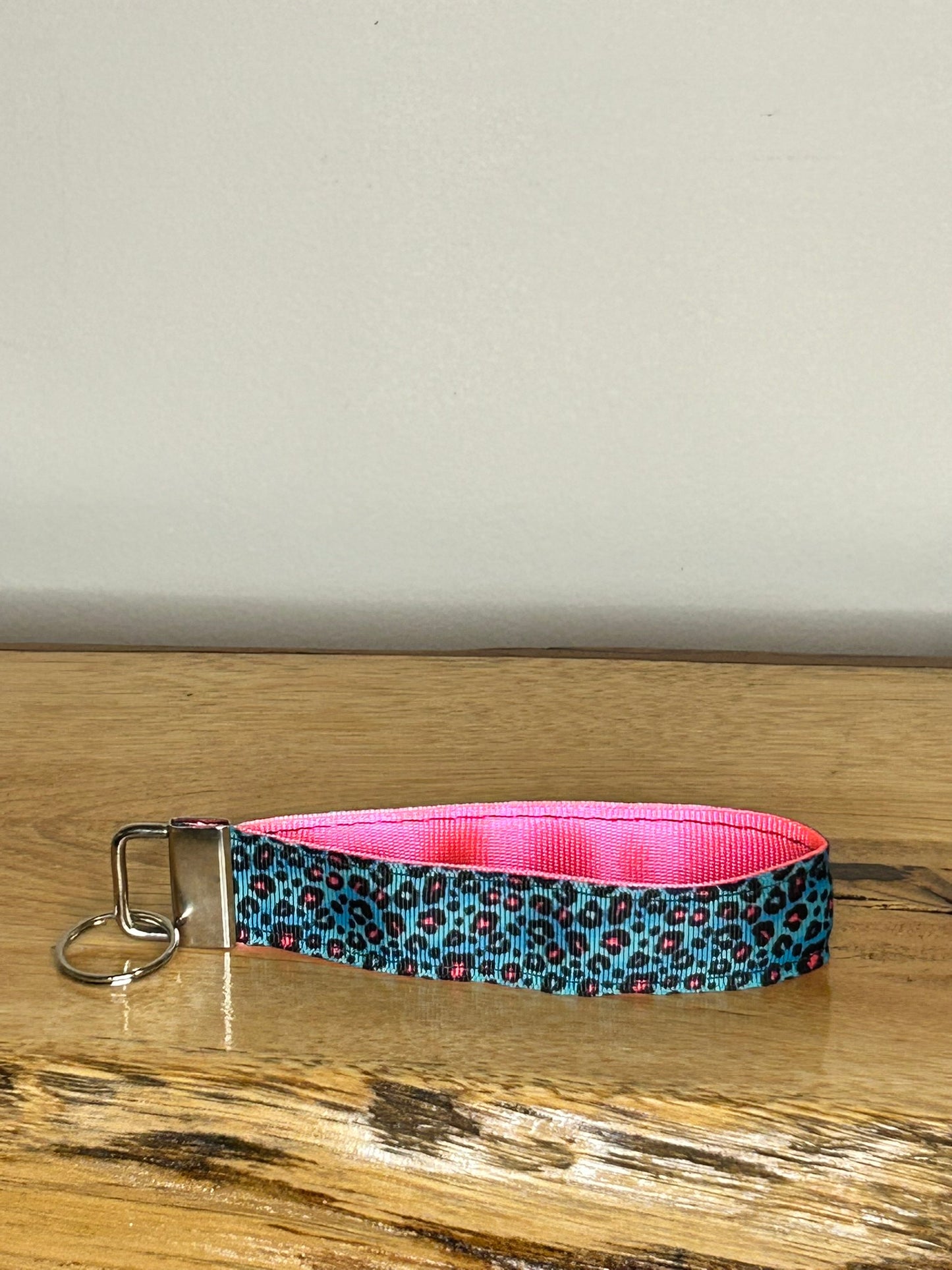 Blue Leopard Keychain / Handle