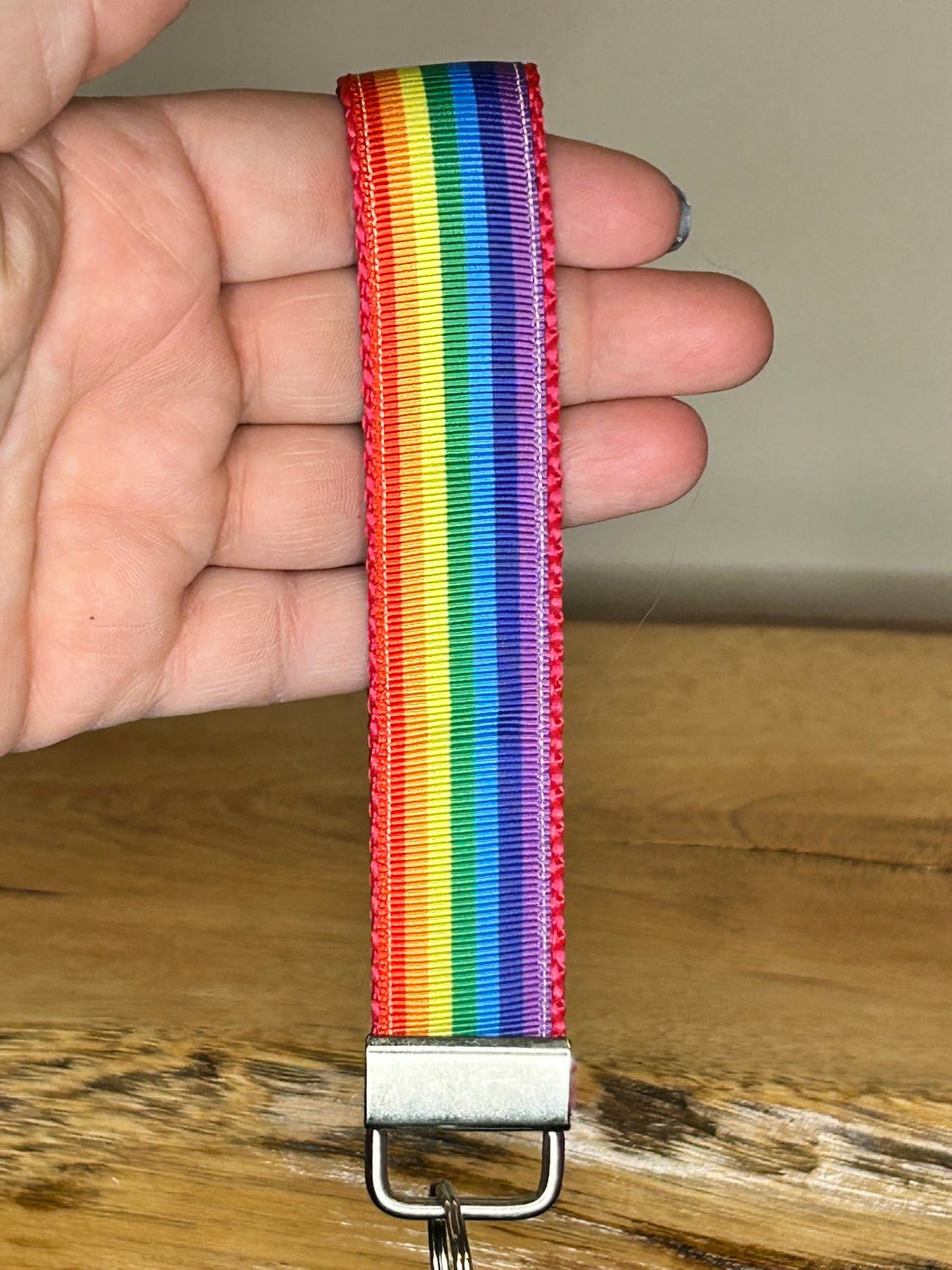 Rainbow Stripe Keychain / Handle