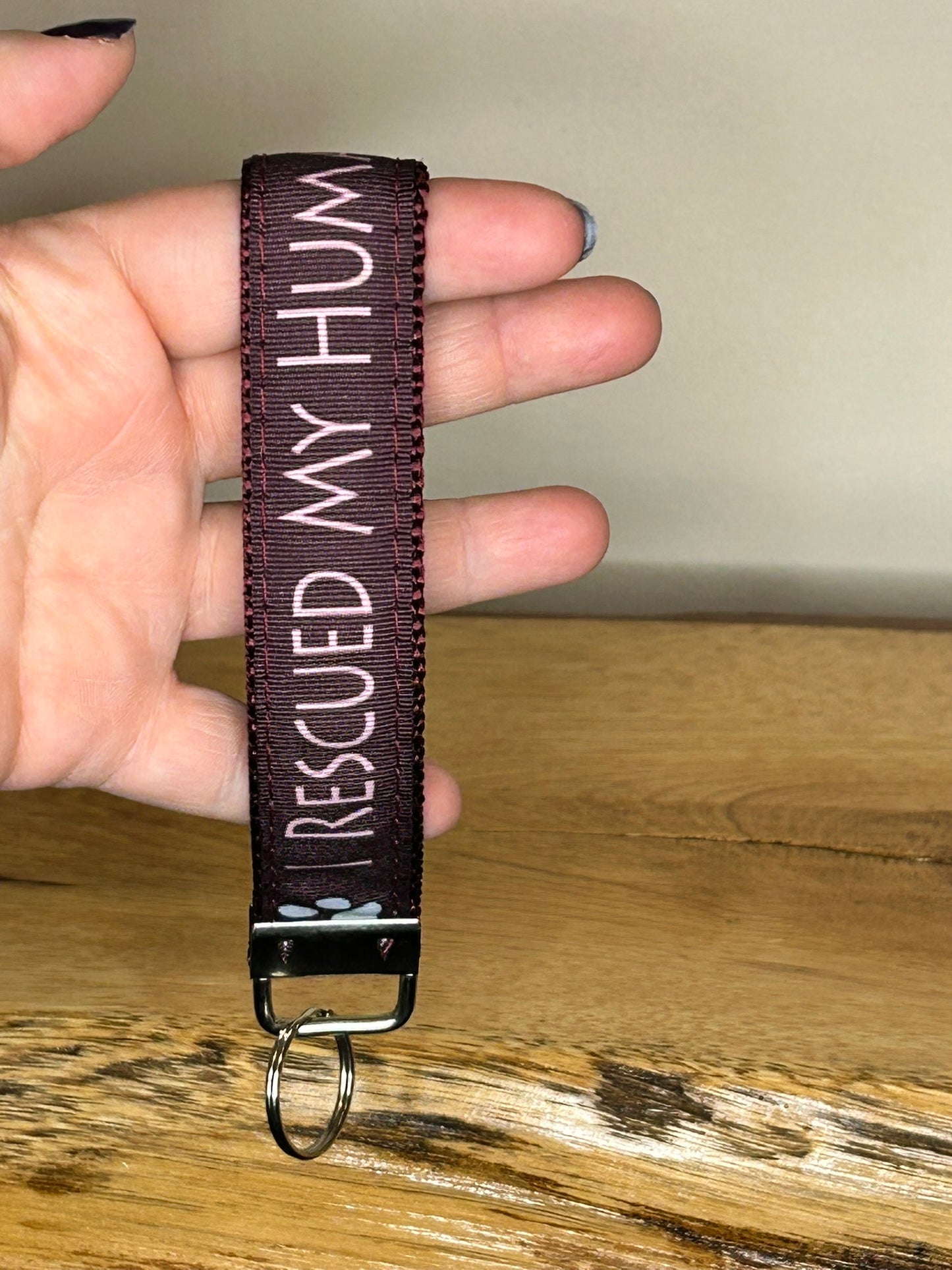 Rescued My Human Keychain / Handle