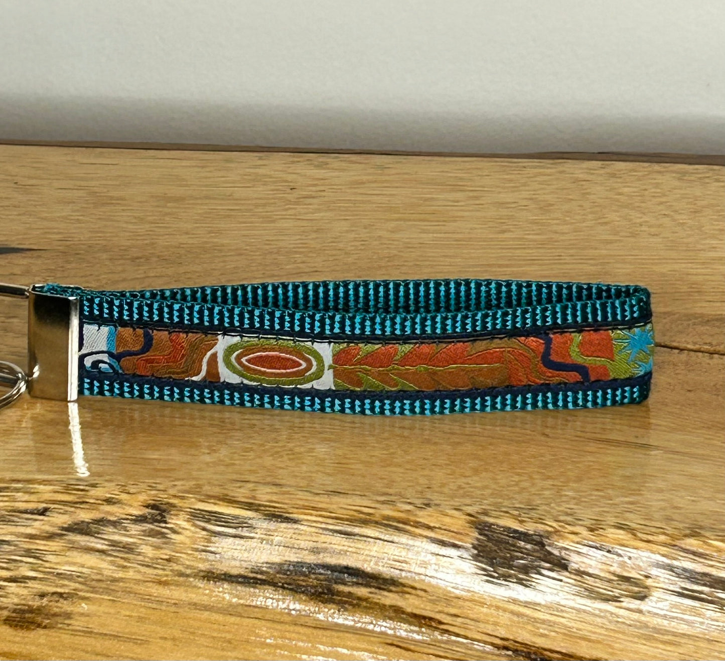 Green Pattern Keychain / Handle