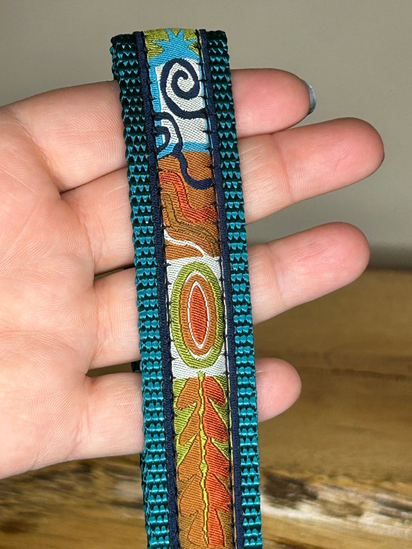 Green Pattern Keychain / Handle