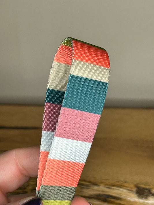 Girly Stripes Keychain / Handle