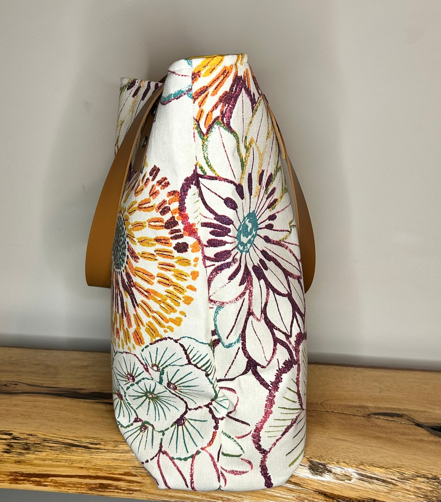 Fun Floral Canvas Tote