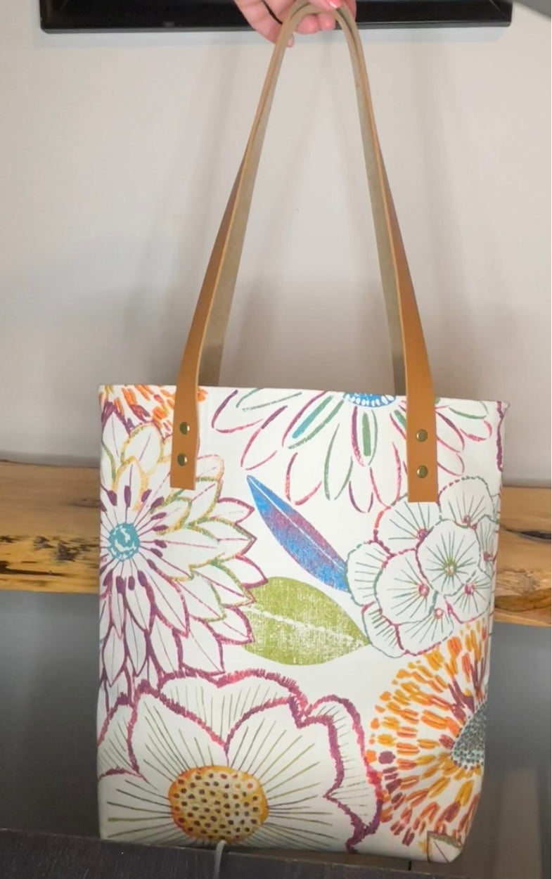 Fun Floral Canvas Tote