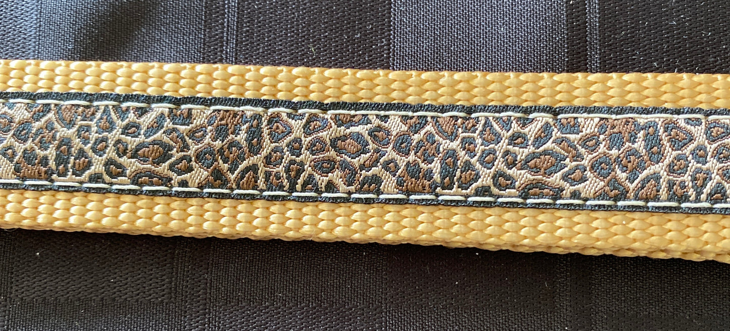 Gold Border Leopard Keychain / Handle